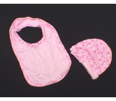 Dětská letní  čepice s bryndáčkem set  Baby